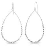 Silver Pear Drop Mirror Chain Earring